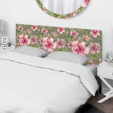 Pink Blossoming Flower upholstered headboard