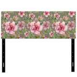 Pink Blossoming Flower upholstered headboard