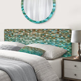 Blocked Abstract upholstered headboard