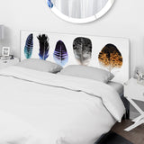 Colourful Boho Feathers II upholstered headboard