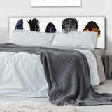 Colourful Boho Feathers II upholstered headboard