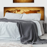 Ancient Map of The World VI upholstered headboard