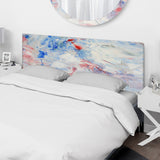 Blue Abstract Composition upholstered headboard