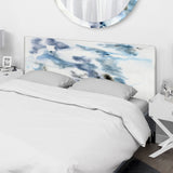 Abstract Of Dark Blue Clouds IV upholstered headboard