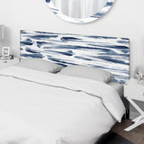 Abstract Blue Aquatic Texture upholstered headboard