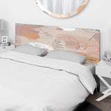 Abstract One Line Woman Portraits upholstered headboard