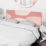 Abstract Pink And Cream Shapes I upholstered headboard