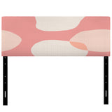 Abstract Pink And Cream Shapes I upholstered headboard