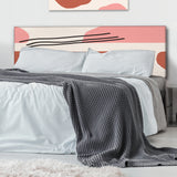 Abstract Pink And Cream Shapes III upholstered headboard