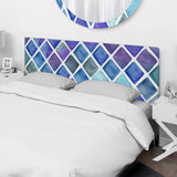 Blue And Purple Diamonds upholstered headboard