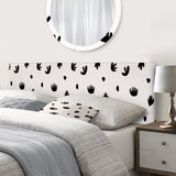 Retro Little Abstract Leaves upholstered headboard