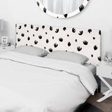 Retro Little Abstract Leaves upholstered headboard