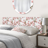 Blossoming Cherry Branches upholstered headboard