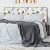Bright And Colorful Boho Feathers II upholstered headboard