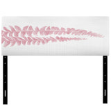 Two Pink Ferns upholstered headboard