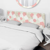 Pastel Pink And White Spring Florals upholstered headboard