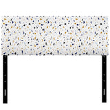 Pink And Brown Terrazzo IV upholstered headboard