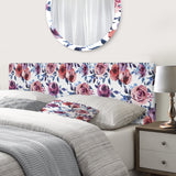 Blossoming Anemones And Roses upholstered headboard