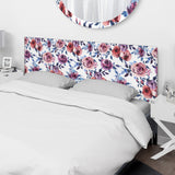 Blossoming Anemones And Roses upholstered headboard