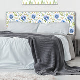 Blue Roses And Forget-Me-Not upholstered headboard