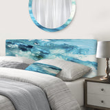 Liquid Blue Universe upholstered headboard