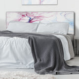 Blue And Pink Liquid Art I upholstered headboard