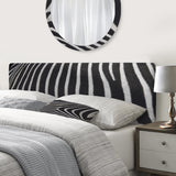 Detail Of Black And White Zebra Lines IV upholstered headboard