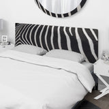 Detail Of Black And White Zebra Lines IV upholstered headboard