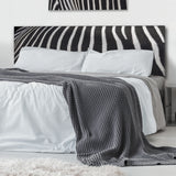 Detail Of Black And White Zebra Lines IV upholstered headboard