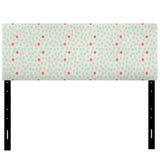 Polka Dot With Retro on Beige upholstered headboard