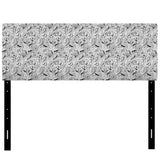 Monochrome Organic Shapes II upholstered headboard