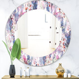 Designart 'Feathers 2' Bohemian and Eclectic Mirror - Oval or Round Vanity Mirror