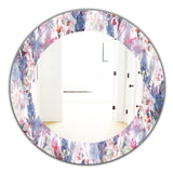 Designart 'Feathers 2' Bohemian and Eclectic Mirror - Oval or Round Vanity Mirror