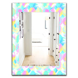 Designart 'Pastel Dreams 1' Modern Mirror - Oval or Round Wall Mirror