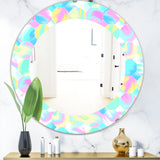 Designart 'Pastel Dreams 1' Modern Mirror - Oval or Round Wall Mirror