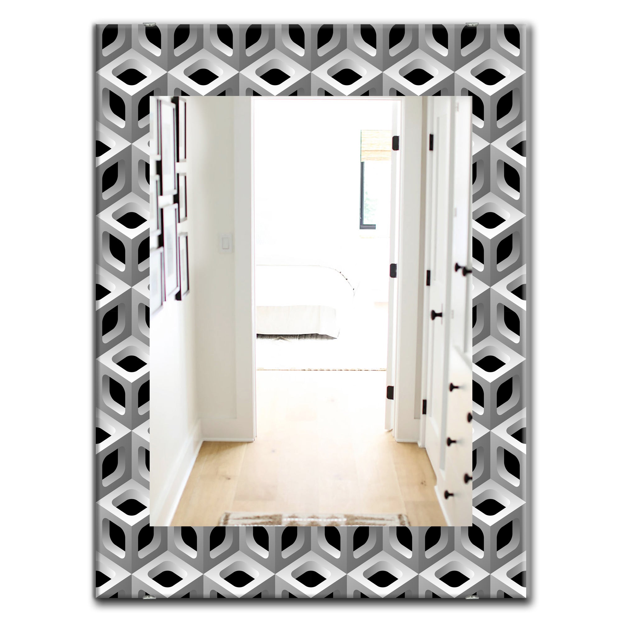 Designart 'Scandinavian 6' Mid-Century Mirror - Oval or Round Wall Mirror
