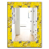 Designart 'Yellow Moods 6' Modern Mirror - Oval or Round Wall Mirror