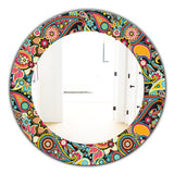 Designart 'Paisley 8' Modern Mirror - Oval or Round Wall Mirror