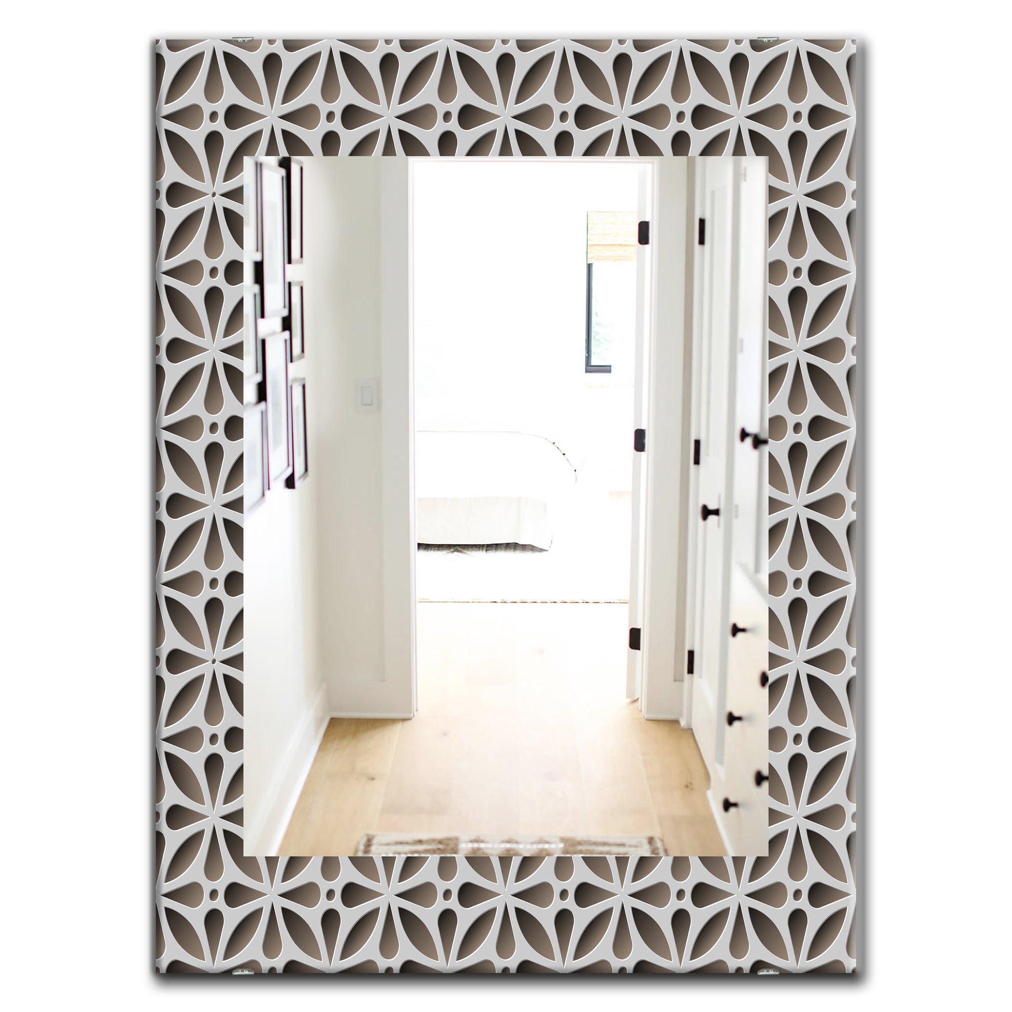 Designart 'Scandinavian 11' Mid-Century Mirror - Oval or Round Wall Mirror