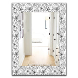 Designart 'Texture In A Flower Design' Bohemian and Eclectic Mirror - Oval or Round Wall Mirror