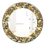 Designart 'Floral' Mid-Century Mirror - Oval or Round Wall Mirror