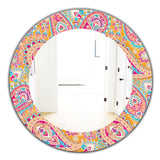 Designart 'Feathers 18' Bohemian and Eclectic Mirror - Oval or Round Wall Mirror