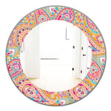 Designart 'Feathers 18' Bohemian and Eclectic Mirror - Oval or Round Wall Mirror