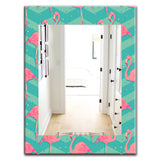 Designart 'Flamingo 1' Traditional Mirror - Oval or Round Wall Mirror