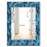 Designart 'Tropical Palm Leaves' Bohemian and Eclectic Mirror - Oval or Round Wall Mirror