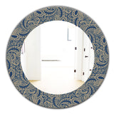 Designart 'Lace Pattern' Bohemian and Eclectic Mirror - Oval or Round Wall Mirror