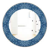 Designart 'Vintage Pattern' Modern Mirror - Oval or Round Wall Mirror