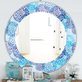 Designart 'Sea Motif Pattern' Traditional Mirror - Oval or Round Wall Mirror