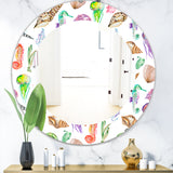 Designart 'Costal Creatures 14' Traditional Mirror - Oval or Round Wall Mirror