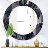 Designart 'Shades Of Black' Modern Mirror - Oval or Round Wall Mirror